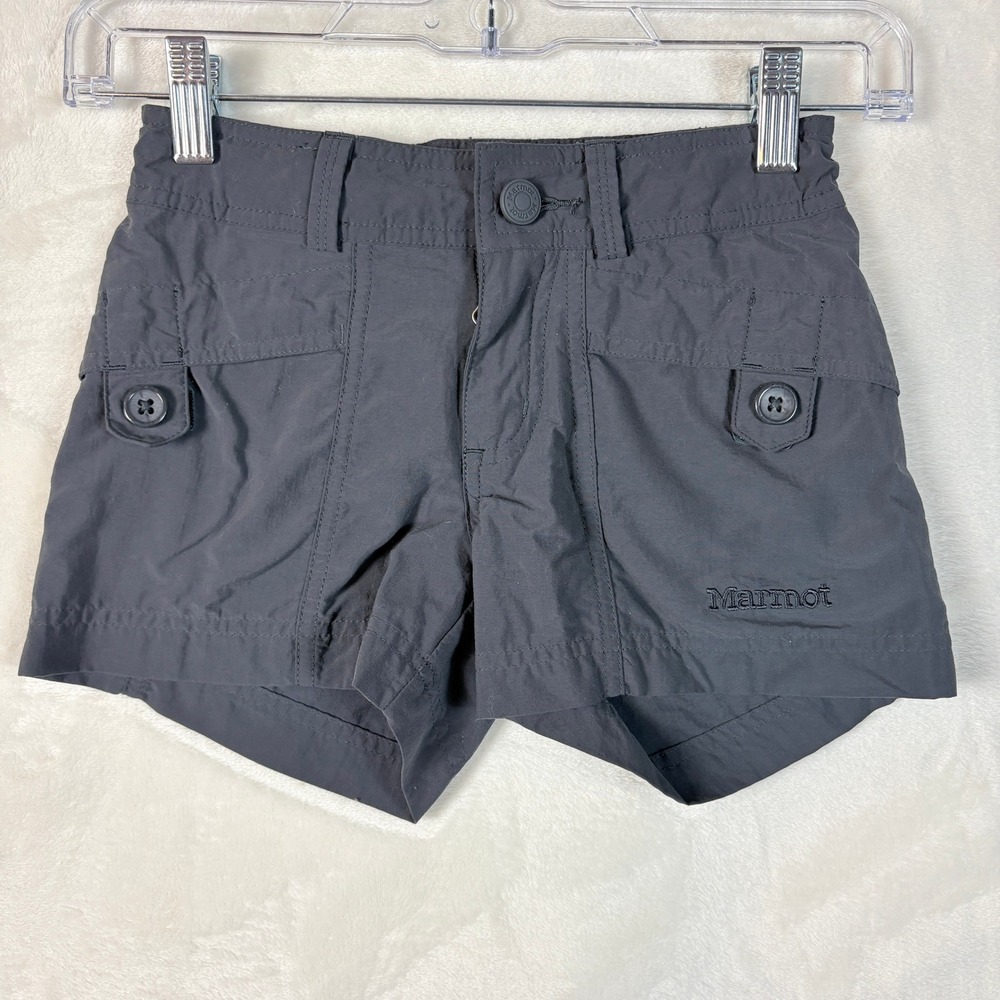 Marmot Cargo Shorts Kids Small S Grey Excellent Adjustable‎ Waist Hiking Utility